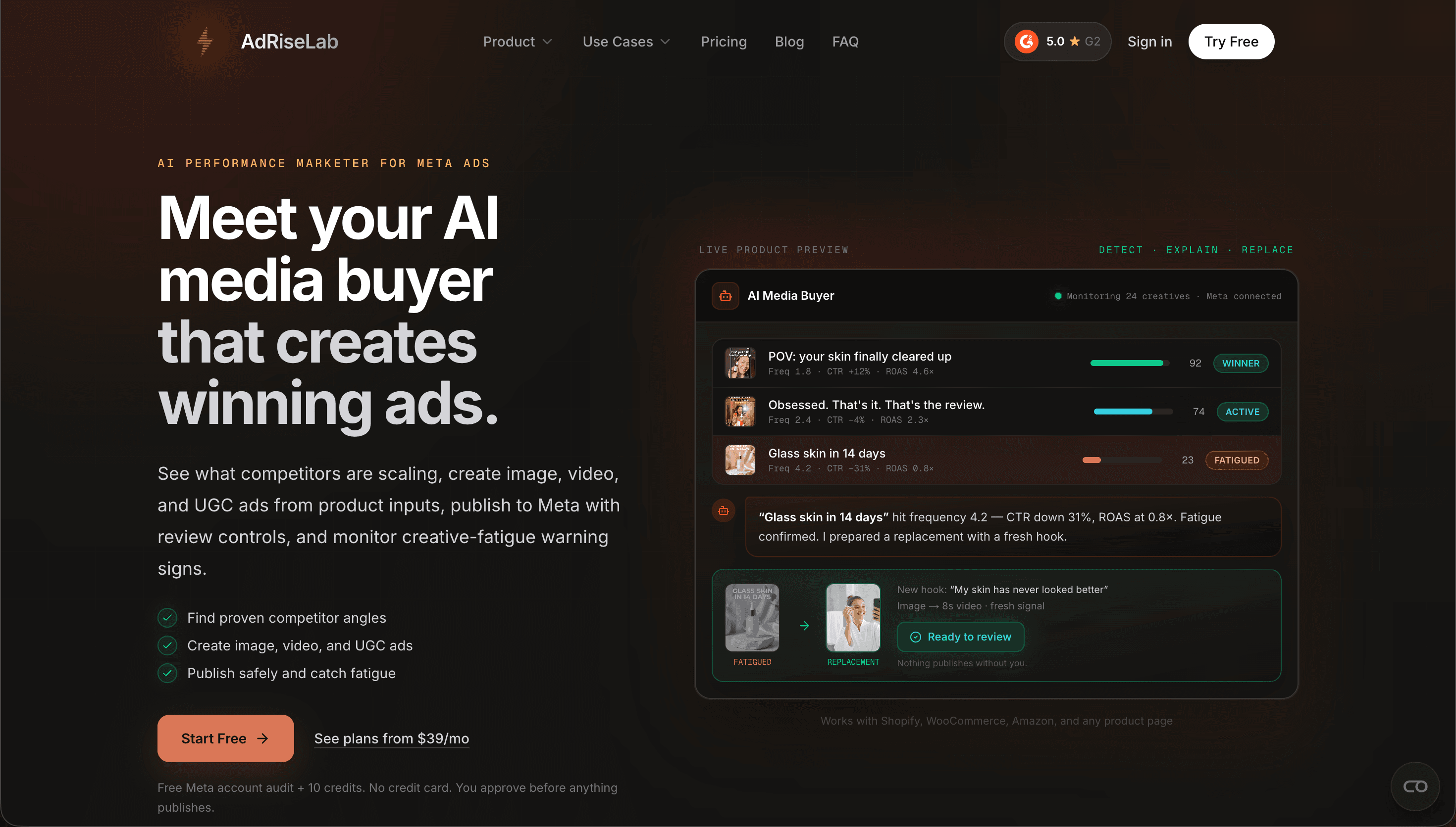 AdRiseLab - AI Media Buyer for Meta Ads