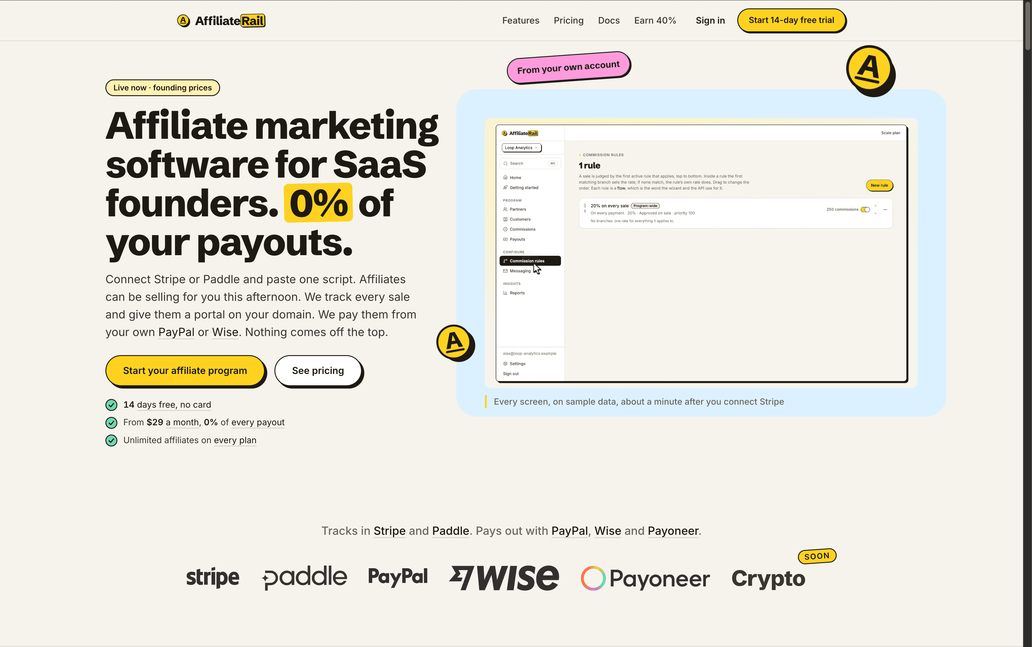 AffiliateRail - Affiliate software for SaaS