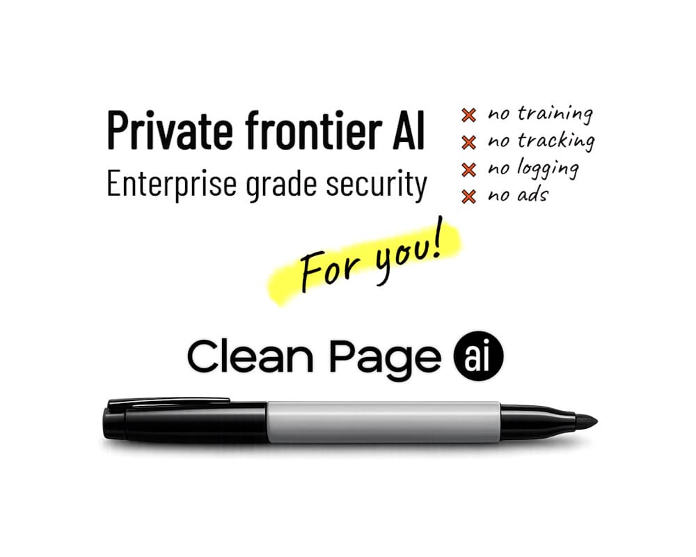 Clean Page AI - Frontier AI that forgets
