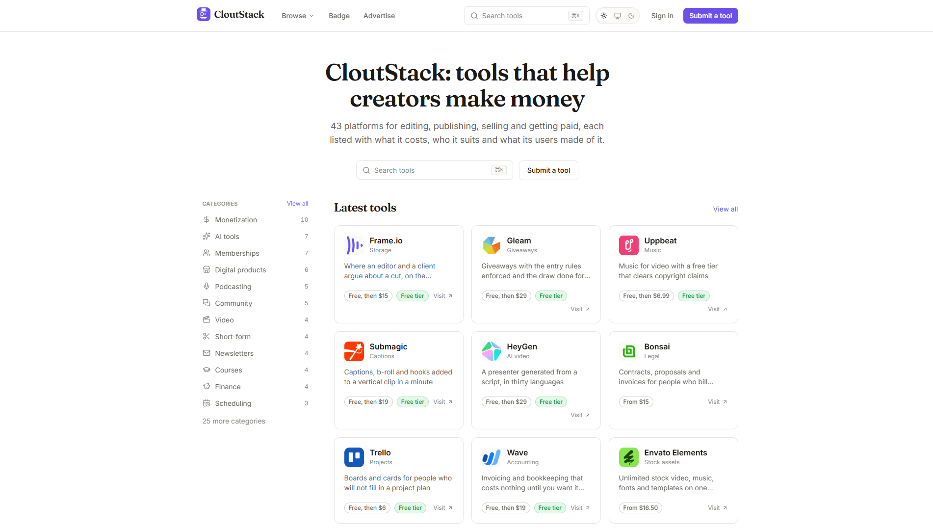 CloutStack - Tools for content creators