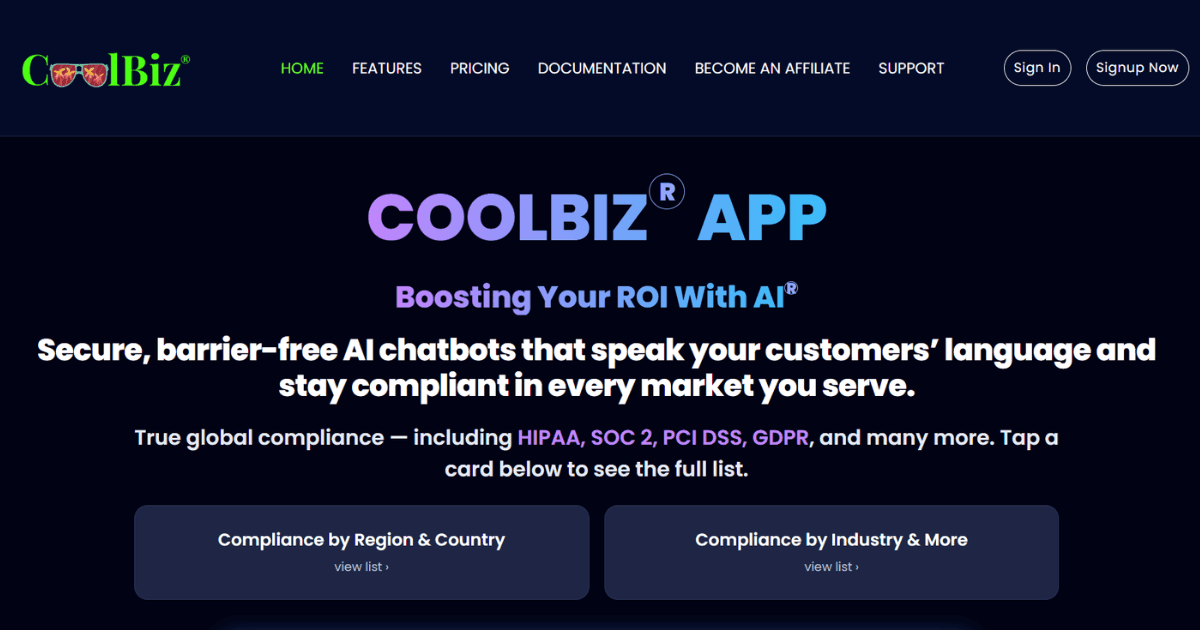 CoolBiz App - Boosting Your ROI with AI®