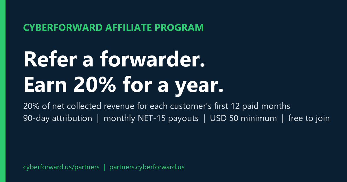 CyberForward - Freight software, 20% a year