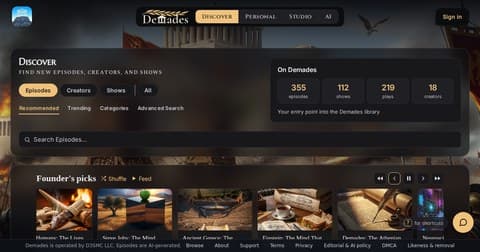 Demades - AI podcasts on any topic