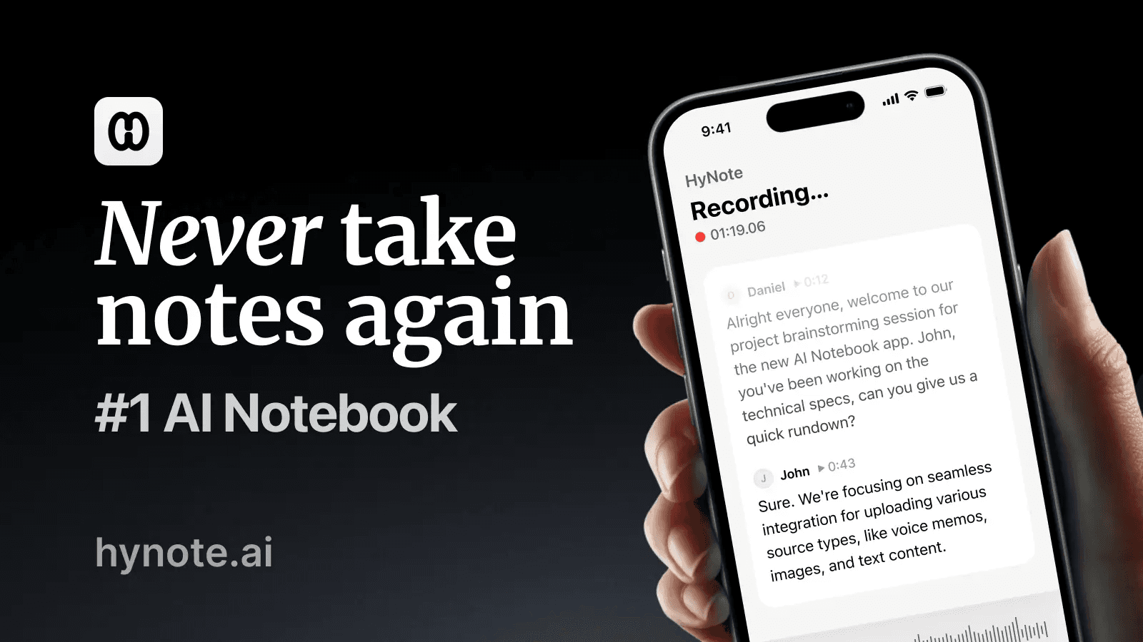 HyNote - AI Note Taker & Summarizer
