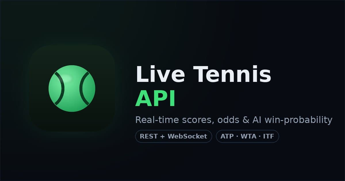 Live Tennis API - Tennis API — 51% recurring