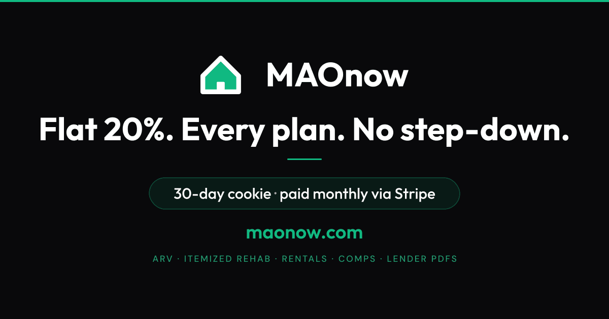 MAOnow - Your Maximum Allowable Offer.