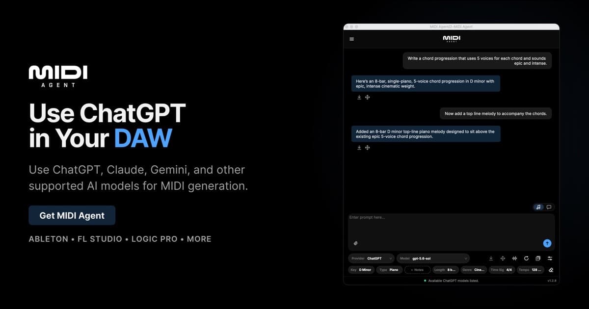 MIDI Agent - Generate MIDI with AI