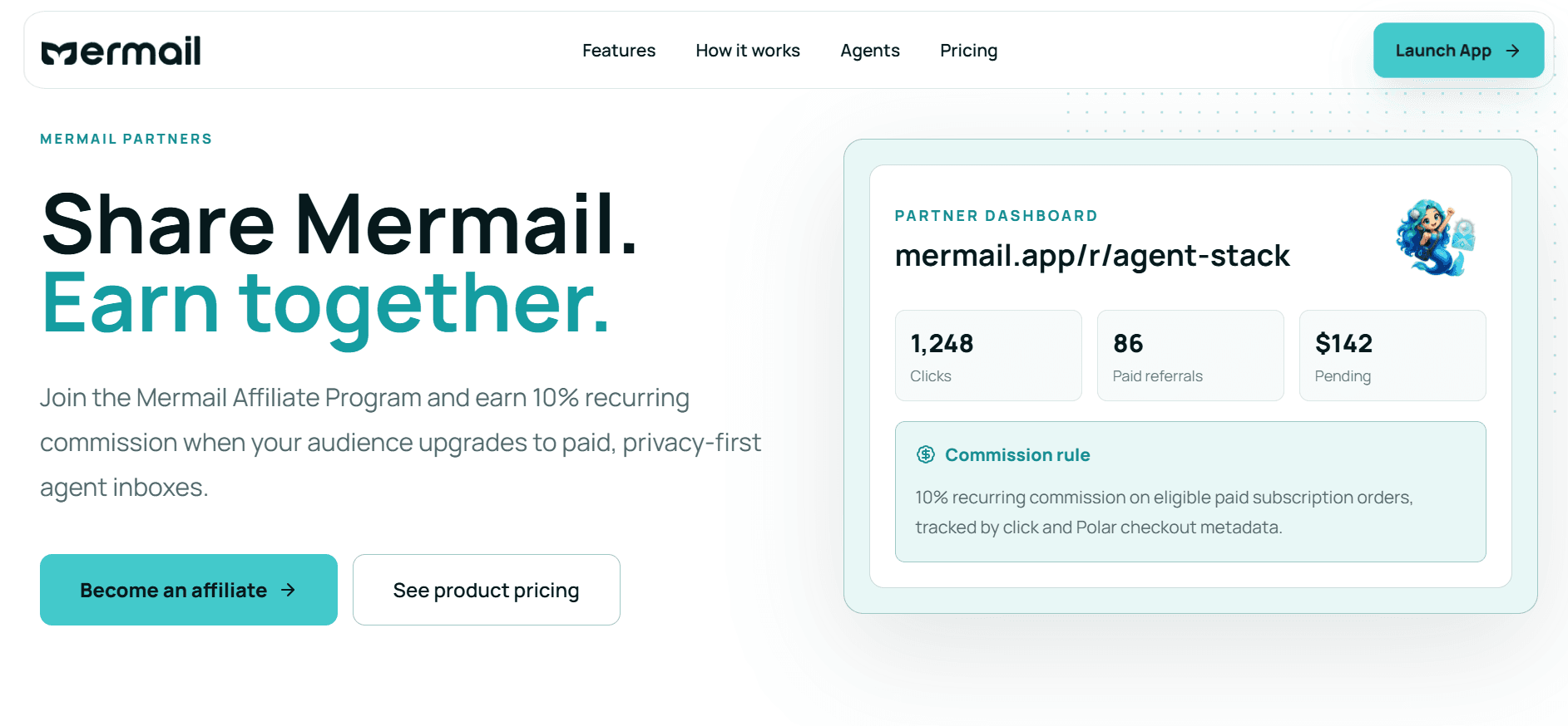 Mermail - Give your AI an inbox & card