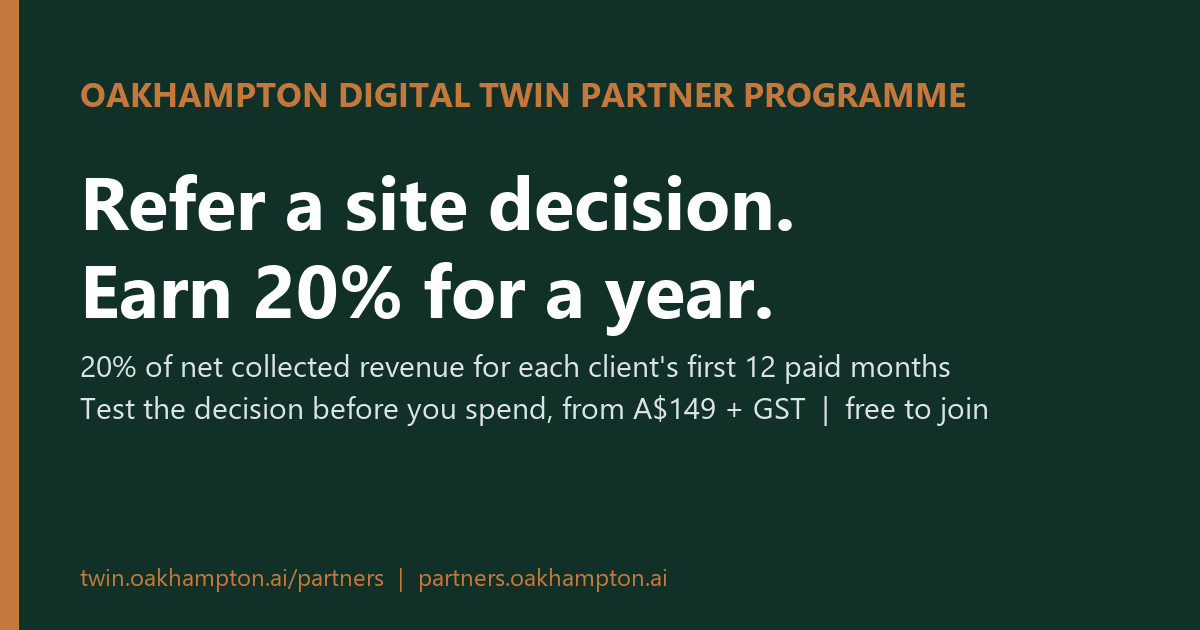Oakhampton Operations Twin - Digital twins, 20% a year