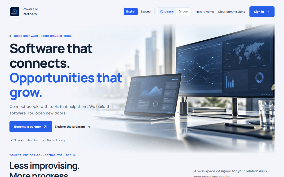 Power CM Partners - Recommend software with AI
