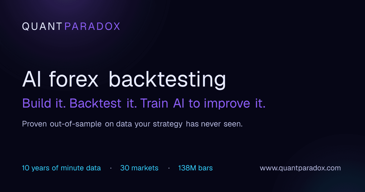 QuantParadox - AI forex backtesting, no code