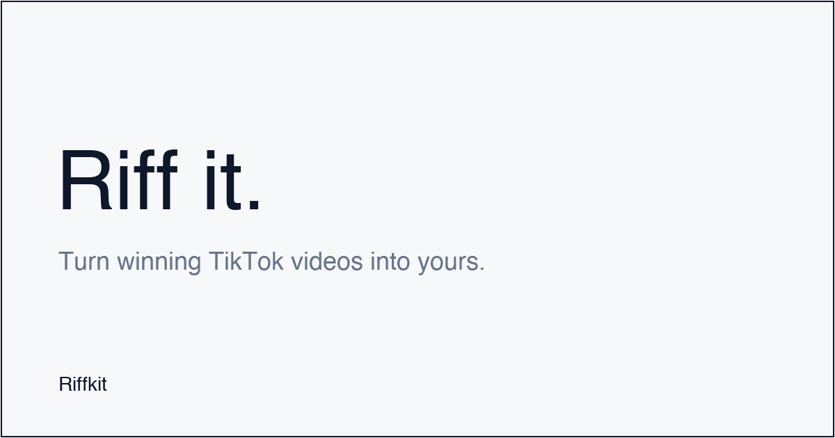 Riffkit - Riff a winner into your ad