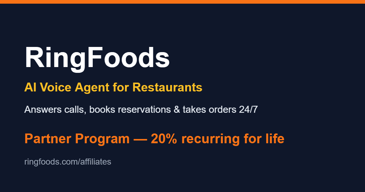 RingFoods - AI phone agent for restaurants
