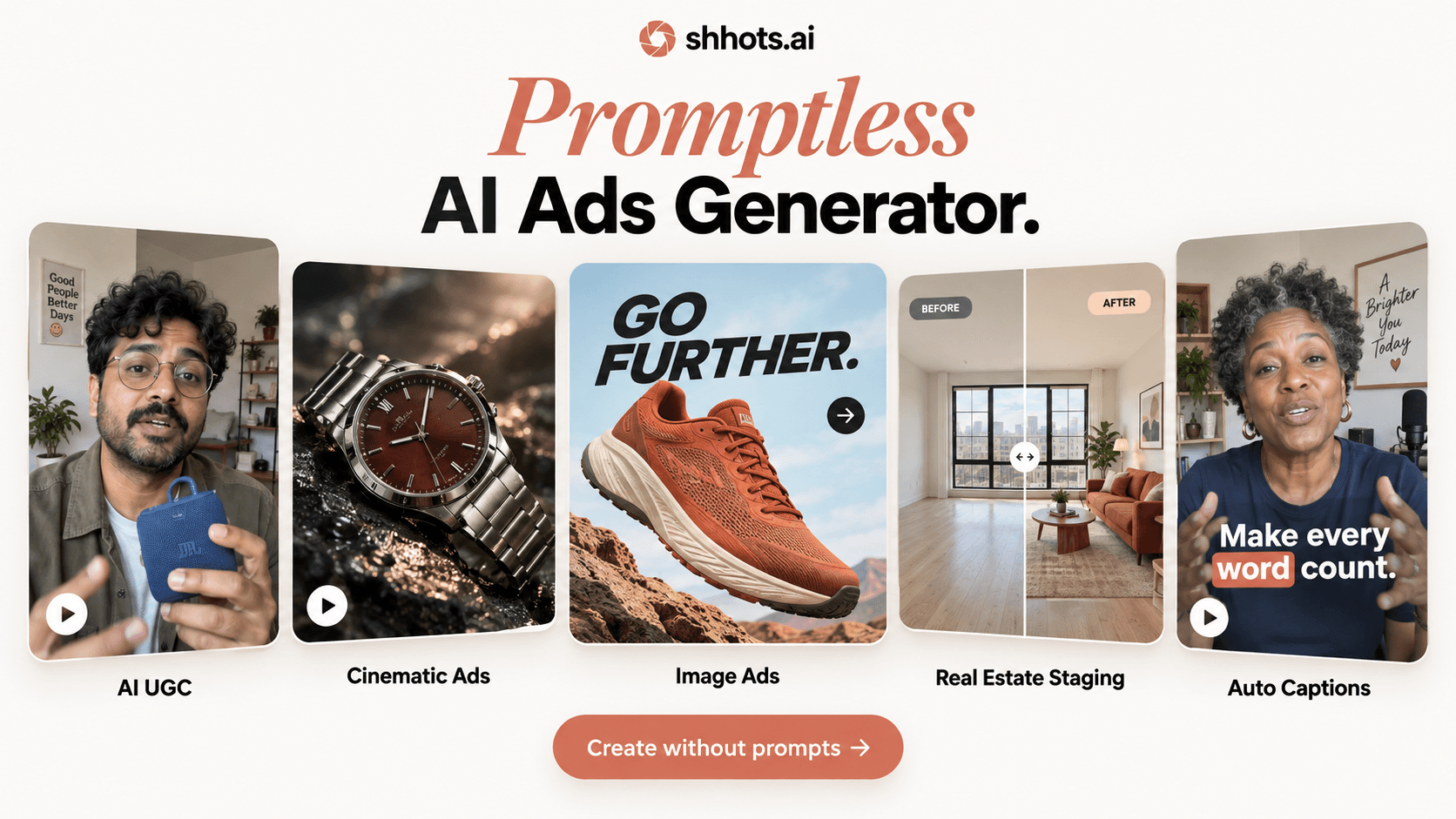 Shhots AI - Promptless AI Ads Generator