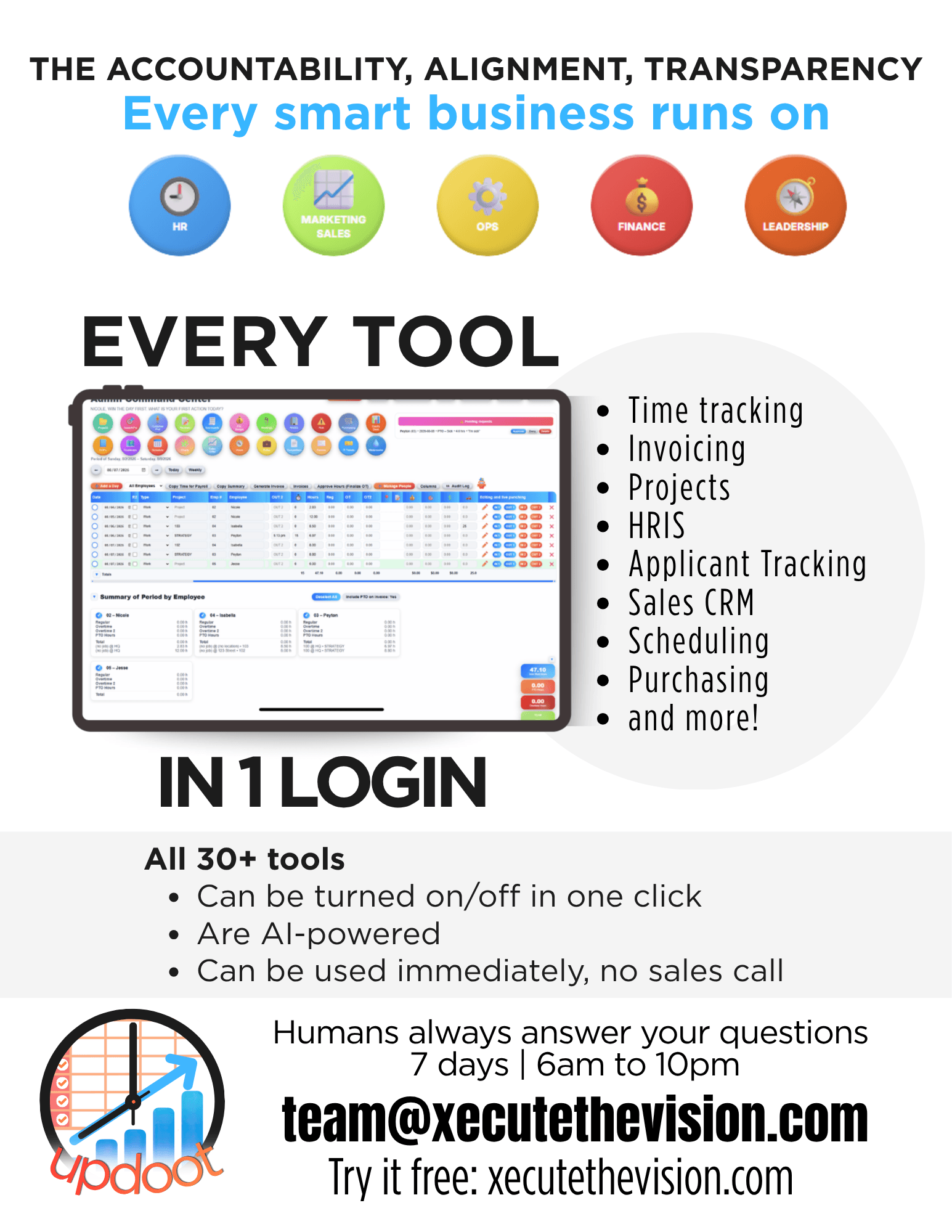 Updoot Work Management Software - All-in-one work management