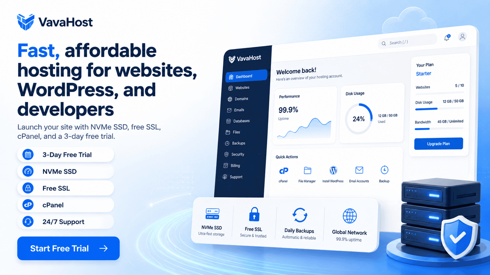 VavaHost - Launch Websites & Earn