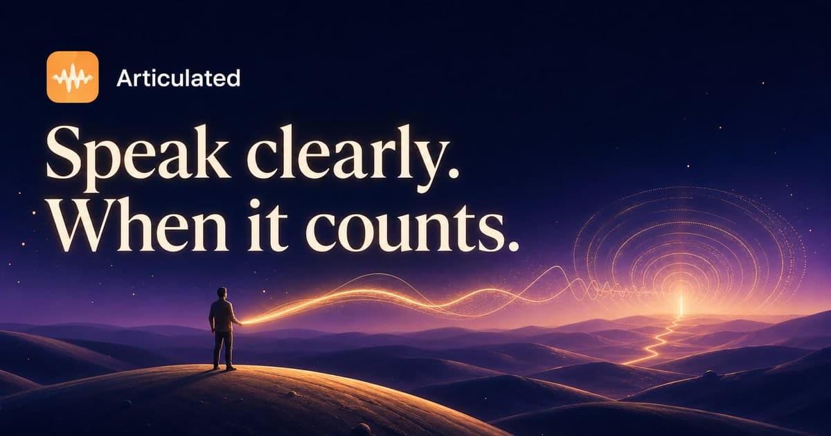 Articulated - AI speech coaching for articulation training and public speaking