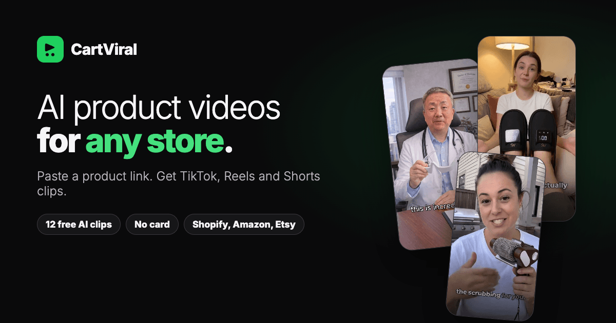 CartViral - AI videos, 30% for life