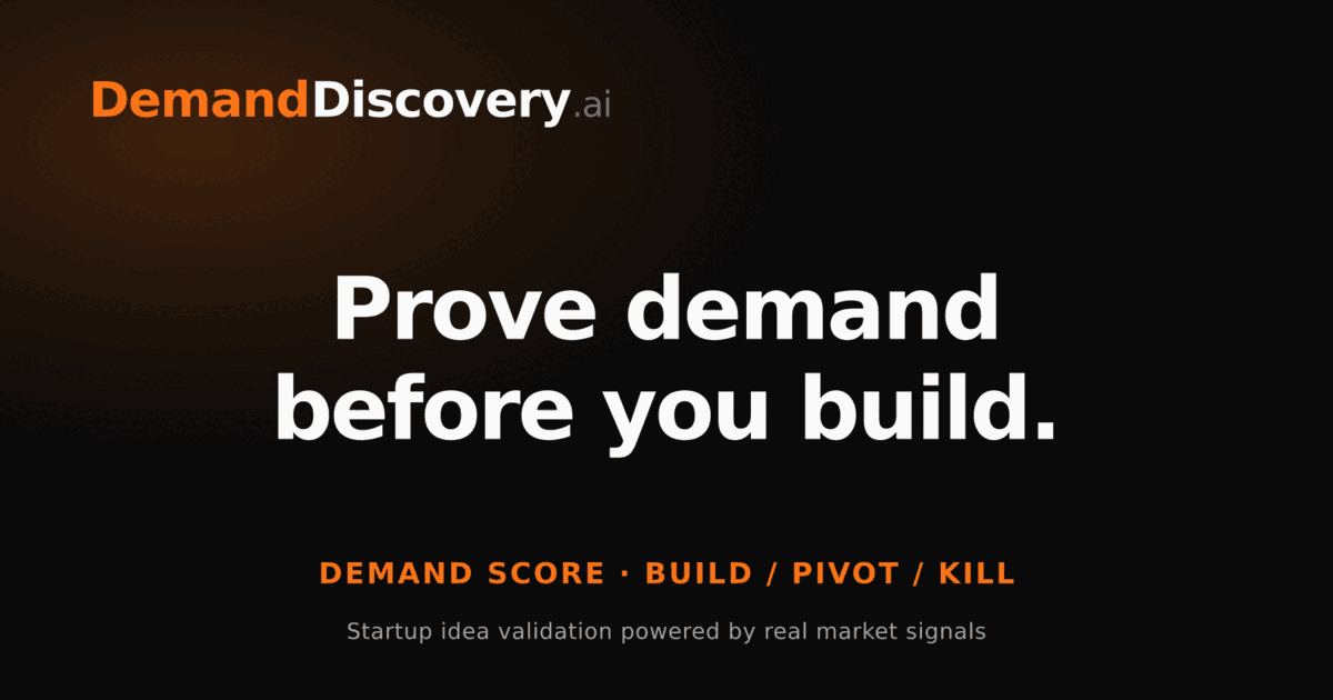 Demand Discovery AI - Evidence over optimism | Prove demand before you build with quotes from real buyers