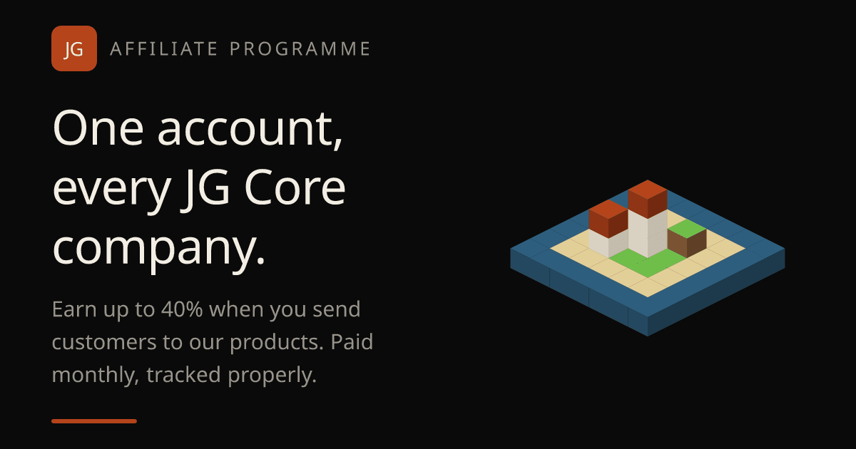JG Core affiliate program - Earn across JG Core companies