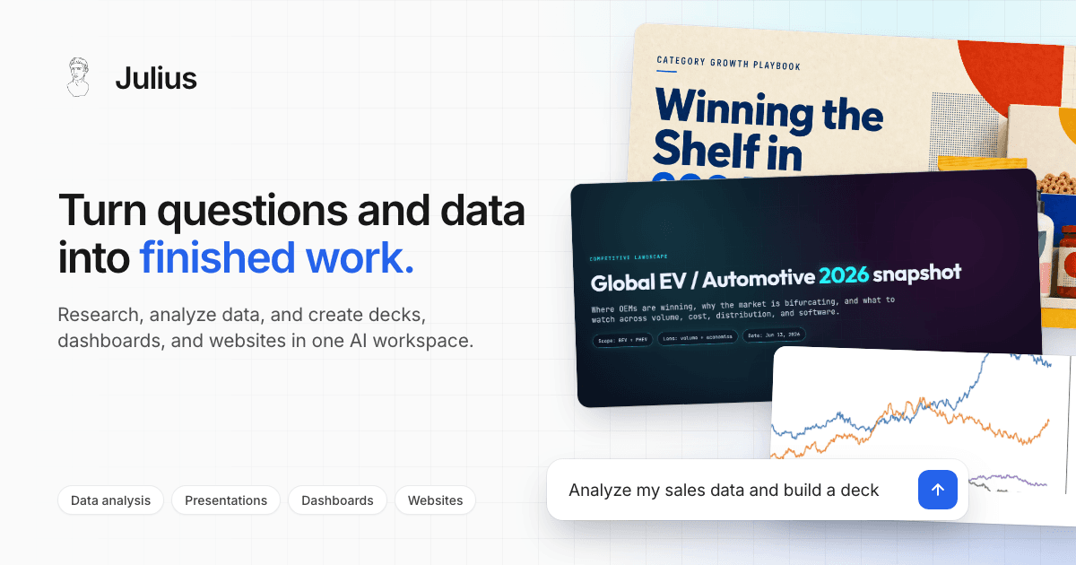 Julius AI - AI for Data and Presentations