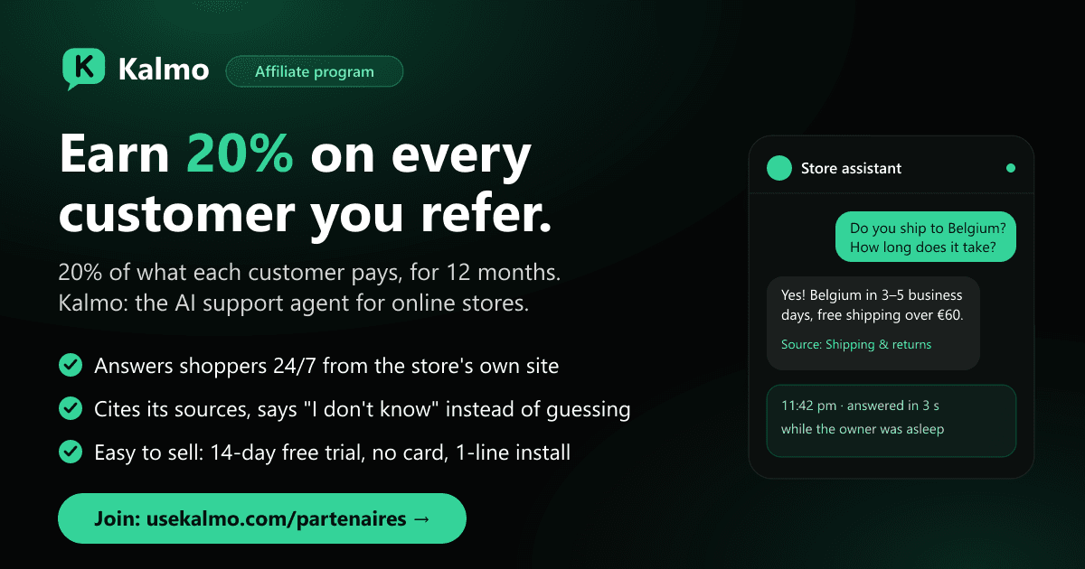 Kalmo - AI support agent for stores