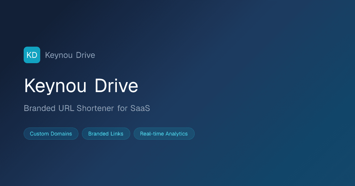 Keynou Drive - Keynou Drive | Branded URL Shortener for SaaS