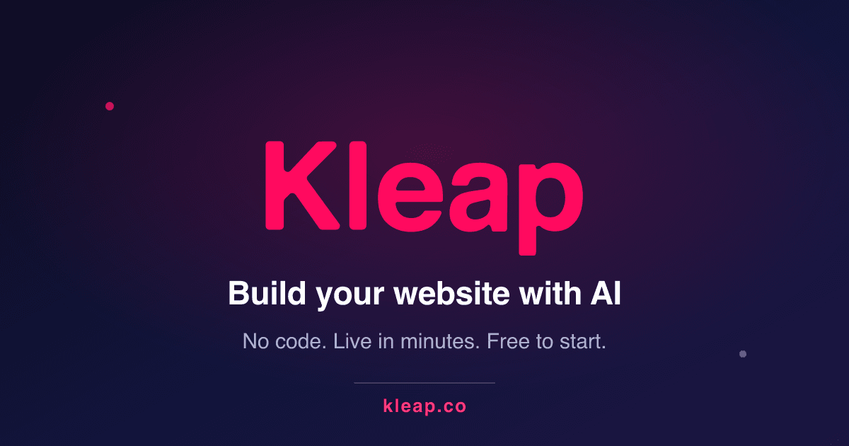 Kleap - AI builder, 30% recurring