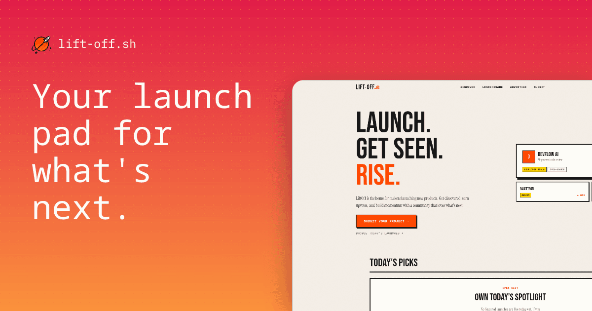 LiftOff Directory - Your launch pad for what's next.
