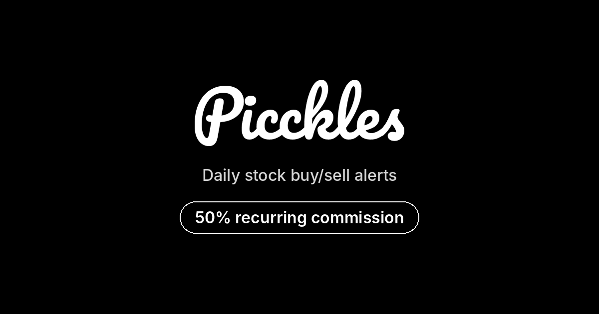 Picckles - 50% recurring · Stock alerts