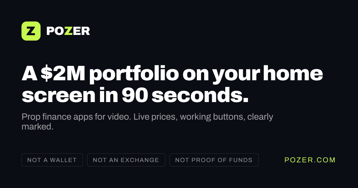 Pozer - Prop finance apps for skits