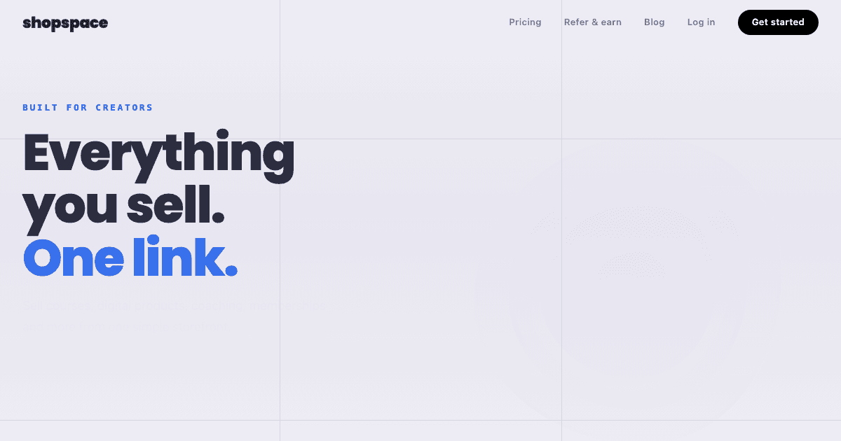 shopspace - Store + link in bio, 0% fees