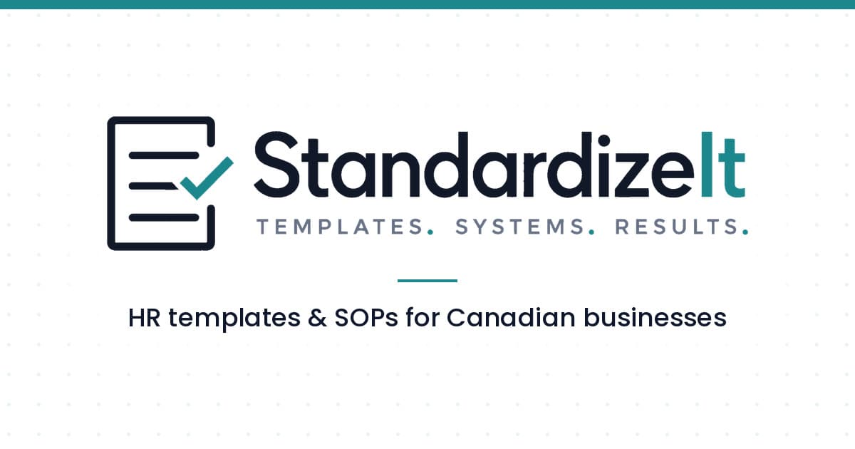 Standardize It - Canadian HR templates: 30%