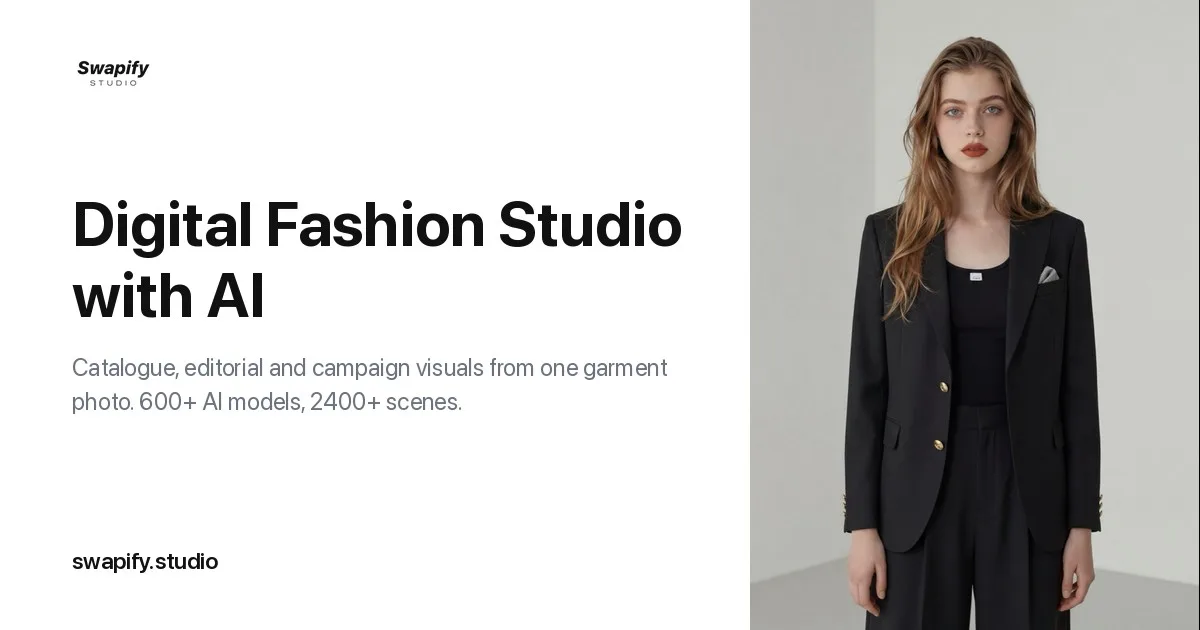 Swapify Studio - Clothing photos into on-model fashion photoshoots.