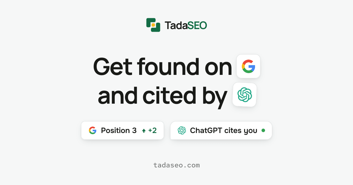 TadaSEO - Rank on Google, cited by AI