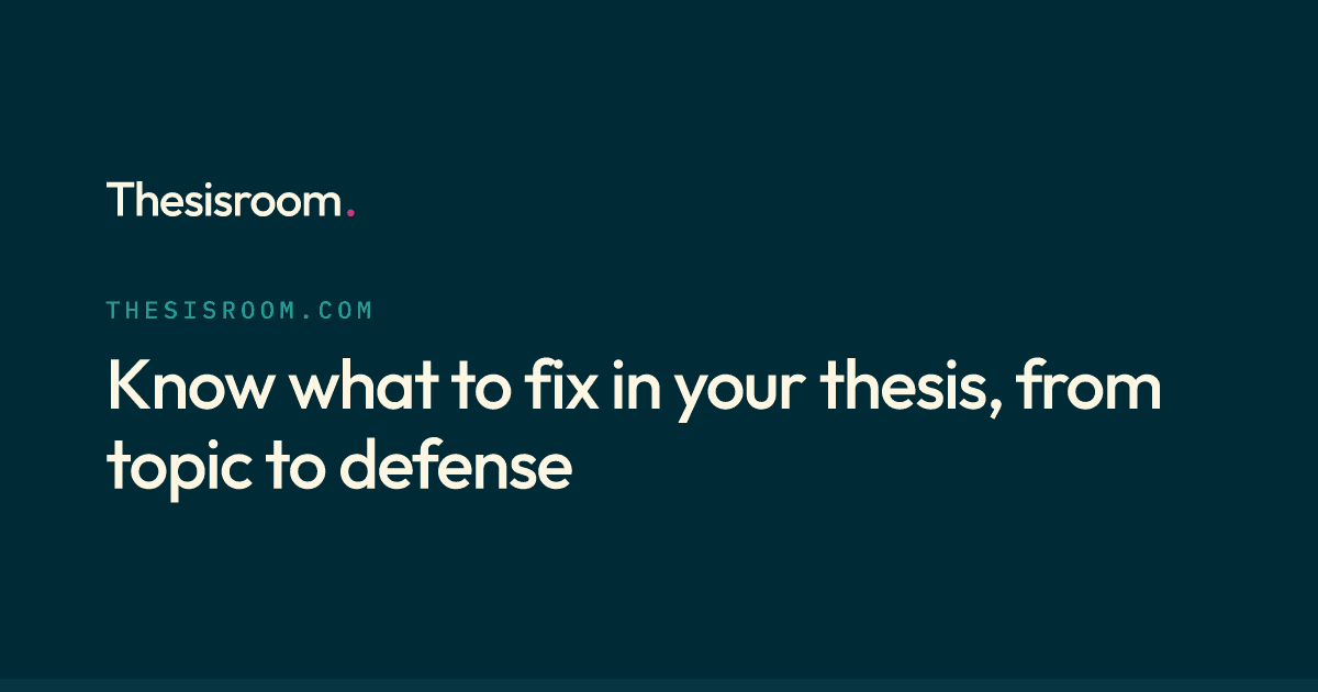 Thesisroom - Finds what to fix in a thesis for Master's and PhD students