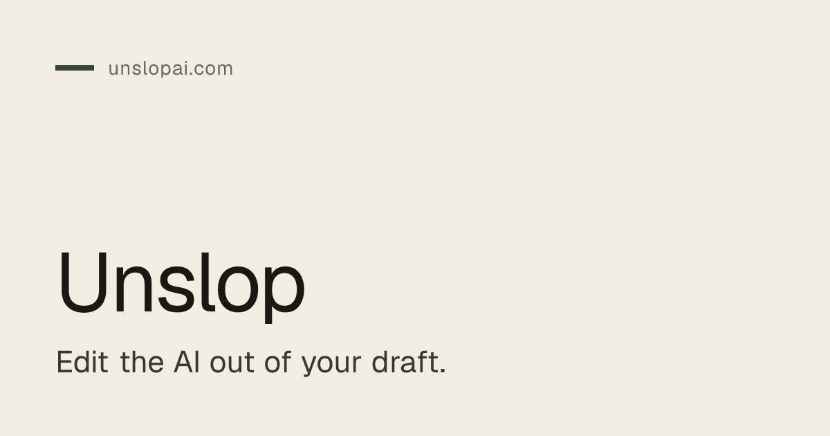 UnslopAI - Remove AI voice from AI writings