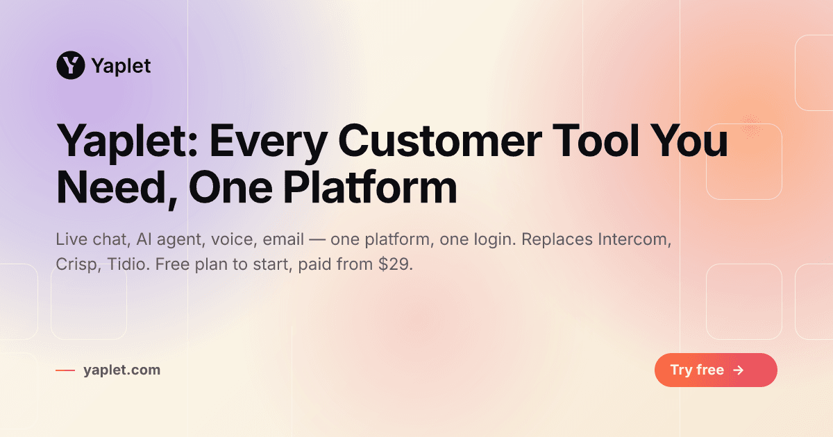 Yaplet - The AI agent for your marketing and customers